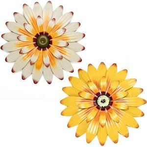 16'' Metal Flower Wall Decor - Wall Art Decorations Sunflower Spring Yard Garden
